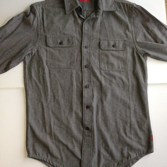 Mens IZOD Thick Cotton Fall Shirt Gray NEW WITH TAGS ships from Canada - Small - Picture 3 of 10